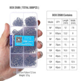 DONQL 500pcs/ Set Fishing Hooks Barbed Circle High Carbon Steel Fishhook Carp Fly Fishing Hook Sea Accessories Tackle