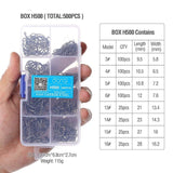 DONQL 500pcs/ Set Fishing Hooks Barbed Circle High Carbon Steel Fishhook Carp Fly Fishing Hook Sea Accessories Tackle